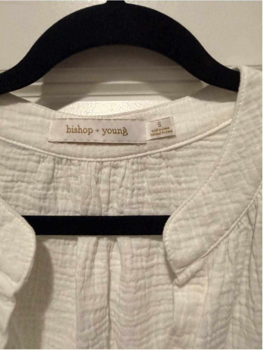 Women's Bishop + Young White Gauze Cargo Wide Leg Pants Set S - Picture 4 of 9